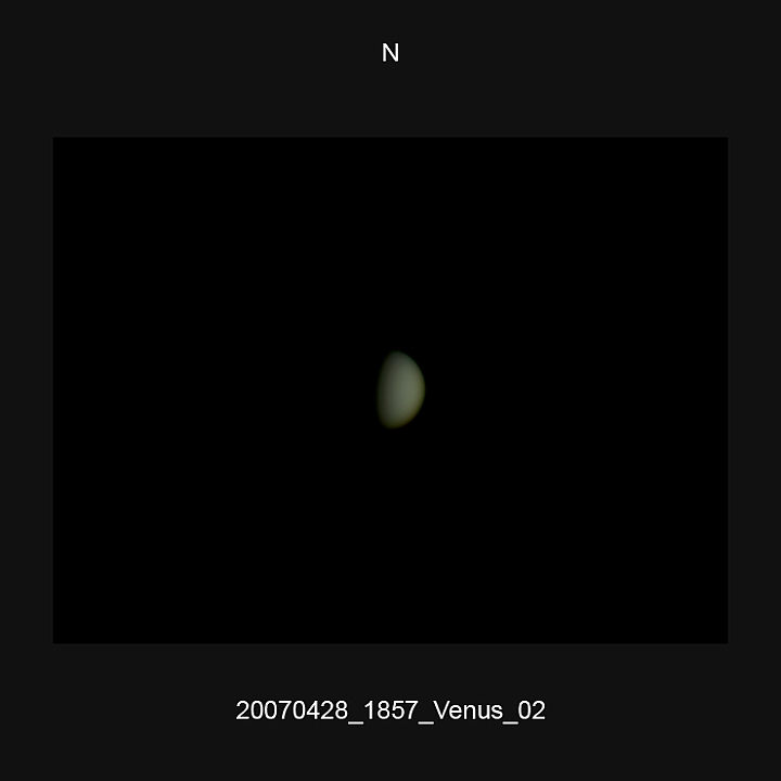 20070428_1857_Venus_02.JPG -   Newton d 309,5 / af 5730 (Barlow) Phillips 740K UV-IR-Cut filter 640x480 AVI-2000 (15 frames/s) Giotto, A-PS-CS3  